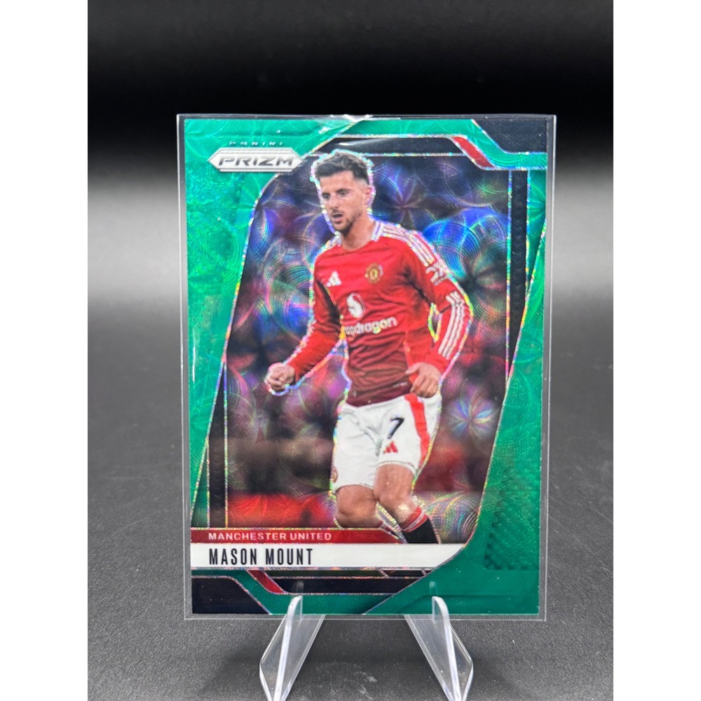 2024-25 Panini Prizm Mason Mount Manchester United Green Prizm Serial 2/5 #140